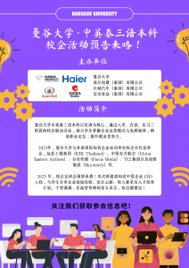 曼谷大学三语本科的商业创新课程是什么？